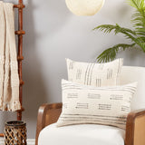 Oblong Ivory Dash Line Pillow