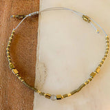 Gem & Seed Thread Bracelet