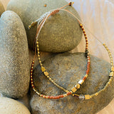Gem & Seed Thread Bracelet