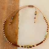 Gem & Seed Thread Bracelet