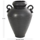 Black Speckled Ring Vase
