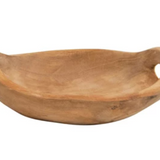 Teak Wood Bowl w/ Handles