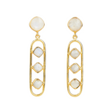 Moonstone Ladder Earrings