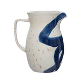 Hand Painted Blue Pitcher