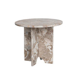 Beige Marble End Table