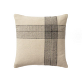 Ivory Charcoal Cross Pillow