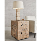 Teak Chunky End Table