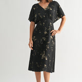 Mia Abstract Midi Dress