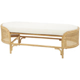 Oval Rattan Bench