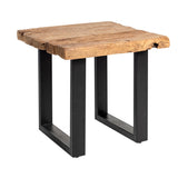 Square Distressed End Table