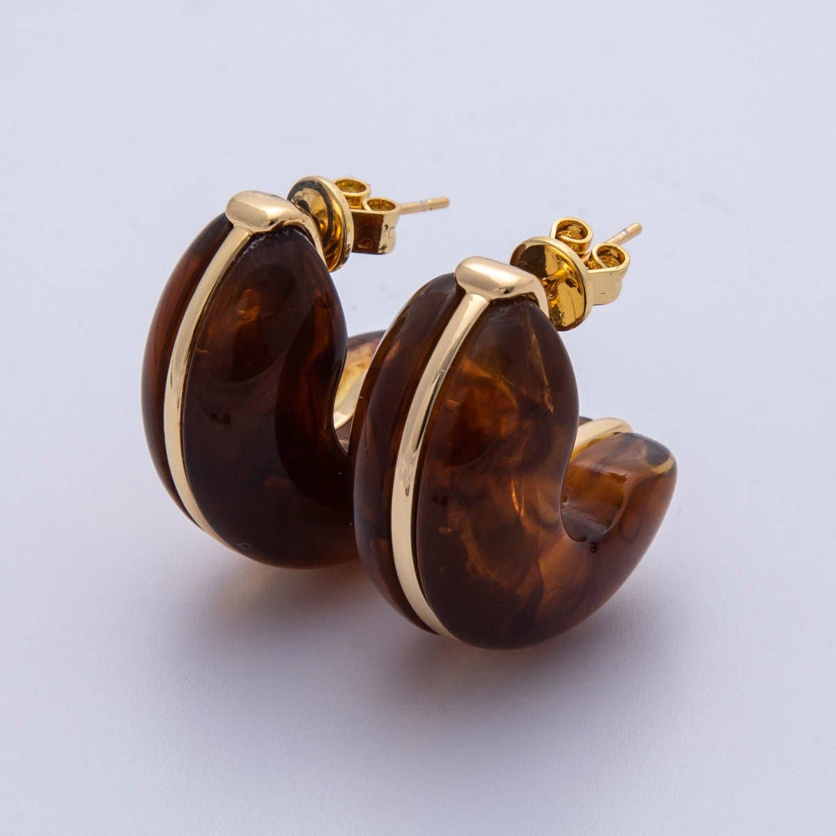 C-Shaped Hoop Earrings
