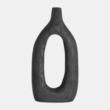 14" Cut Out Vase-Black