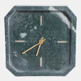 Square Green Marble Clock
