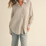 Drew Striped Button Down