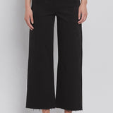 Piper Black Crop Wide Leg Jeans