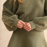 Klara Olive Sweater Dress