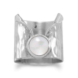 Mother of Pearl Lapel Design Ring