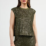 Hunter Bubble Sequin Top