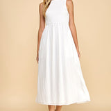 Sistine White Midi Dress