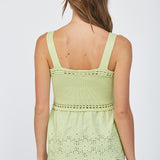 Leaf Green Scallop Top
