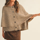 Knitted Cape Cardigan