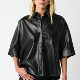 Everly Leather Top