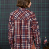 Burgundy Plaid Top