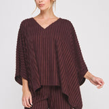 Fuzzy Striped Knit Top