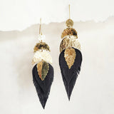 Feather Drop Earrings