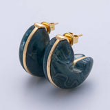 C-Shaped Hoop Earrings
