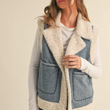 Selma Sherpa Contrast Vest