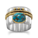 Two Tone Turquoise Ring
