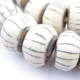 Watermelon Carved Bone Beads