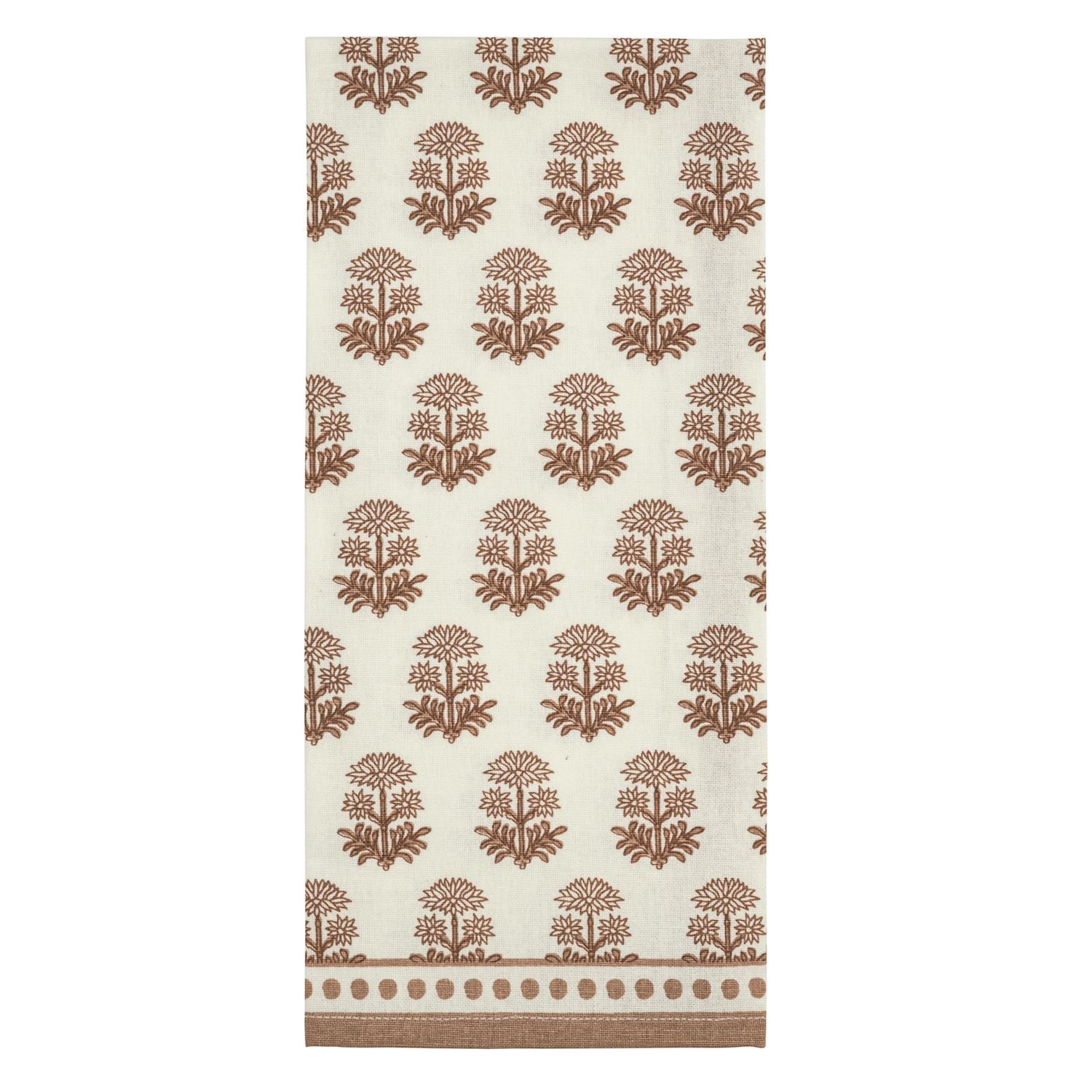 Neutral Flower Hand Towel