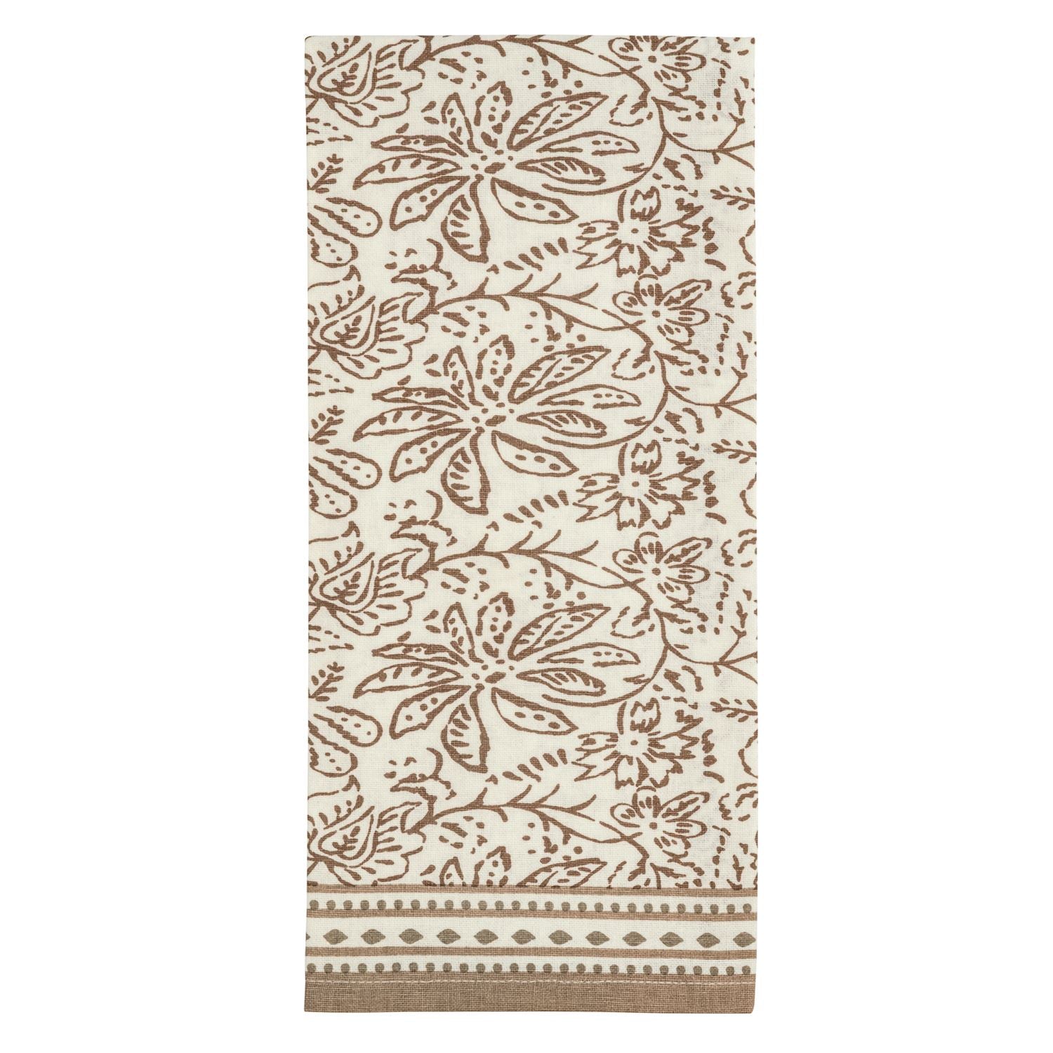 Neutral Flower Hand Towel