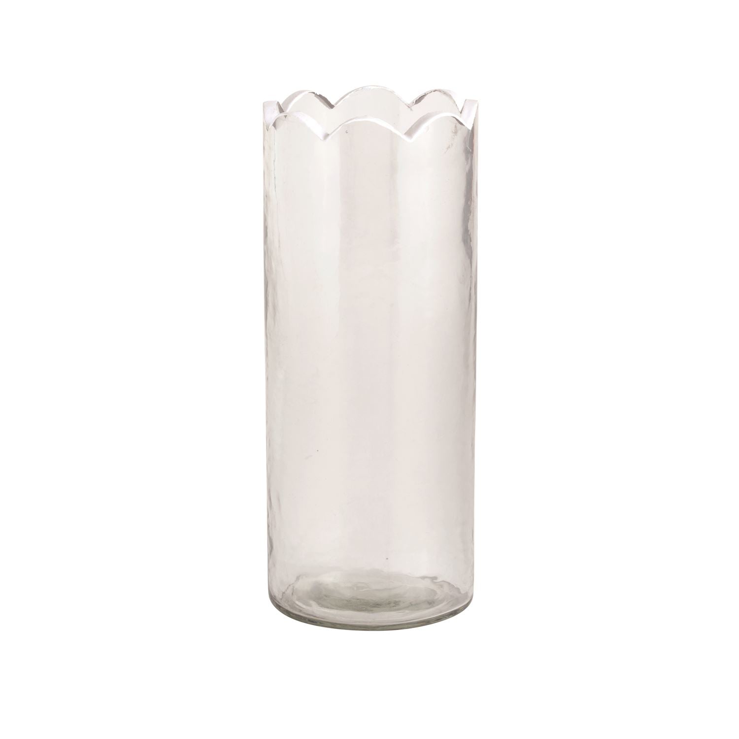 Scalloped Glass Bud Vase