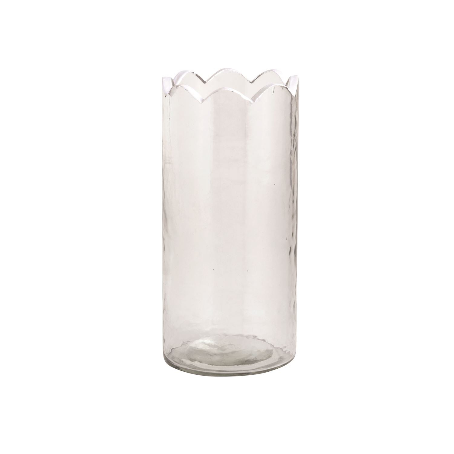 Scalloped Glass Bud Vase
