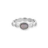 Labradorite and Polki Diamond Ring