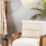 Stitch Line Natural Square Pillow