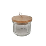 Glass & Wood Jar