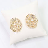 Gallipolis Pearl Textured Earrings