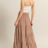 Taupe Tiered Skirt