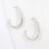 Livorno Textured Hoop Earrings