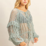 Scarlet Aqua Blouse