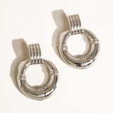 Siya Silver Statement Earrings