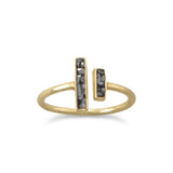 Diamond Chip Split Ring
