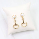 Davis Horsebit Earrings