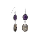 Amethyst and Labradorite Earrings