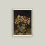 Vase of Pink & Yellow Flowers Art