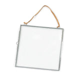 Square Glass and Metal Hanging Frame